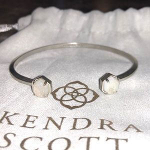 Kendra Scott Silver Cuff Bracelet In Drusy